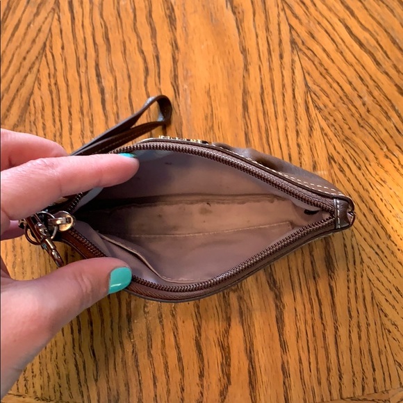 Coach leather wristlet brown - Picture 4 of 8